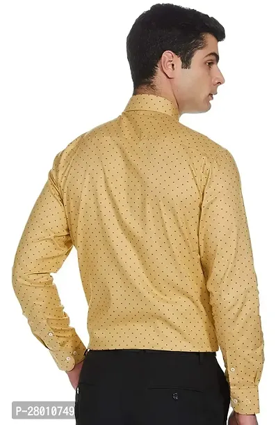 Classic Beige Cotton Long Sleeves Shirt For Men-thumb2