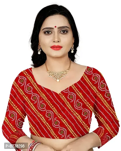 GRIFEZ WOMEN'S LAHERIYA DOLLA SILK SAREES (Red)-thumb4