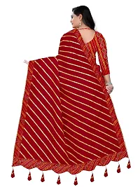 GRIFEZ WOMEN'S LAHERIYA DOLLA SILK SAREES (Red)-thumb1