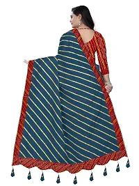 GRIFEZ Women's Vichitra Fancy Sarees (Morpichch)-thumb1