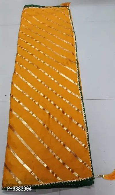 Elegant Vichitra Silk Leheriya Piping Saree With Blouse Piece For Women-thumb0