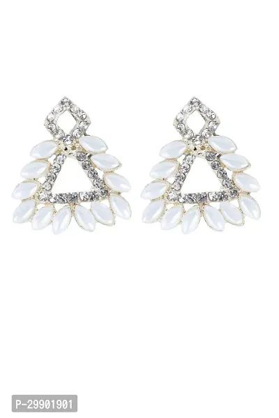 Beautiful White Crystal Earrings for Girls and Women-thumb0