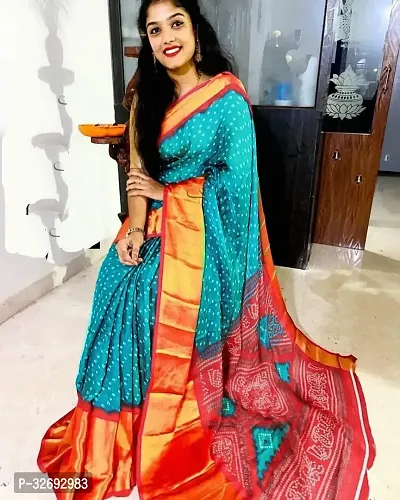 Elegant Multicoloured Chiffon Printed Saree With Blouse Piece For Women-thumb0