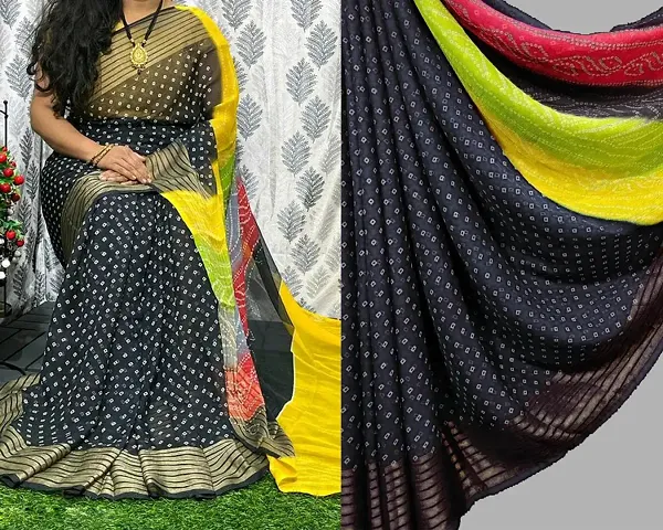 Stylish Chiffon Saree with Blouse piece