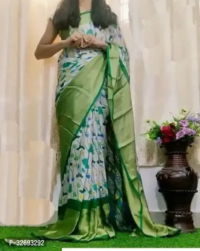 Elegant Multicoloured Chiffon Printed Saree With Blouse Piece For Women-thumb0