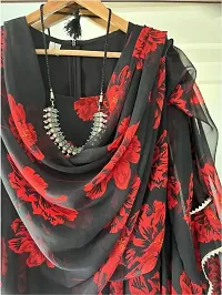 Stunning Georgette Printed Gown with Dupatta Set For Women-thumb2