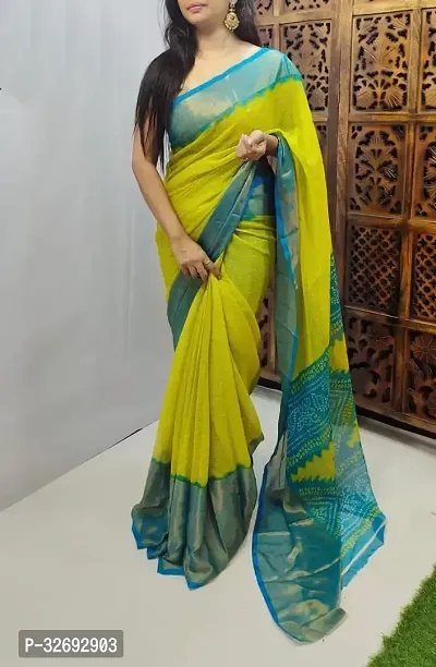 Elegant Multicoloured Chiffon Printed Saree With Blouse Piece For Women