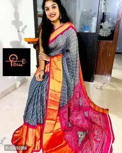 Elegant Multicoloured Chiffon Printed Saree With Blouse Piece For Women