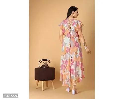 Stunning Georgette Printed Gown For Women-thumb3