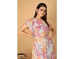 Stunning Georgette Printed Gown For Women-thumb1