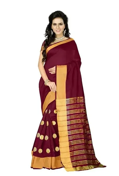 Birami Ethnics Womans silk saree (Purple)