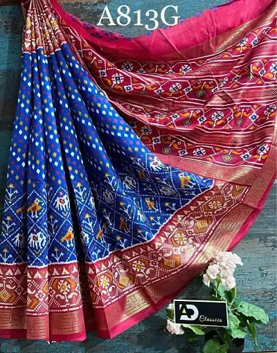 Glamorous Art Silk Saree with Blouse piece 