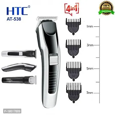 HTC - 538 Men's WaterProof Cordless Grooming Trimmer for Men, Suitable for Beard, Body Private Part Shaving, Head and Pubic Hair, 150min Run Time (Black)