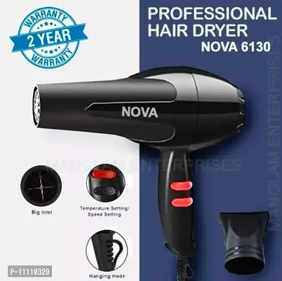 NOVA NV-6130 Hair Dryer for Men and Women Hair Dryer  (1800 W, Black) VNTY,..-thumb0