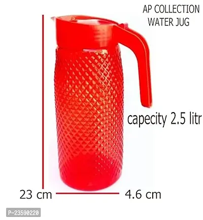 Glass jug Pitcher with lid iced Tea Pitcher Water jug hot Cold Water ice Tea, Milk  Juice Beverage Carafes(1Jug 6 Gless) (1.8Liter)-thumb4