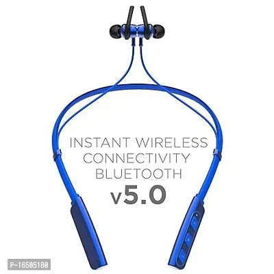 One Plus 50 Hrs Battery Backup Bluetooth Neckband With Mic And Extra Bass Red-thumb3
