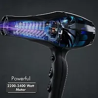ANI  -02 Professional Hair Dryer For Women  Men- (Pro Touch 1800-2000W) Cool Shot Button  2 Detachable Nozzles|Black|2000 Watt-thumb3