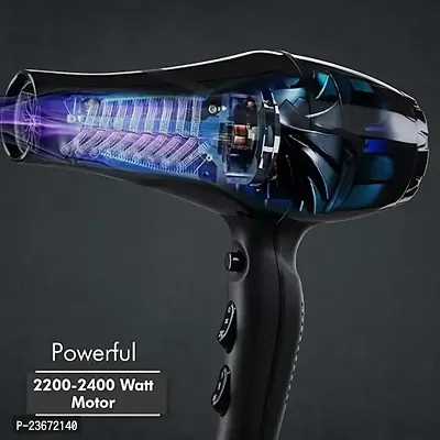 Hair Dryer, 2000 Watts Professional Hot and Cold ANI Hair Dryers with 2 Switch Speed Setting and Thin Styling Nozzle,Diffuser, for Men and Women (STANDERD)-thumb3