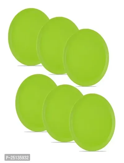 Food Grade  Office Or Home Multi Color (6 Plates) Microwave Safe and Unbreakable Round Dinner Plates (11 inch)-thumb0