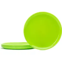 Food Grade  Office Or Home Multi Color (6 Plates) Microwave Safe and Unbreakable Round Dinner Plates (11 inch)-thumb1