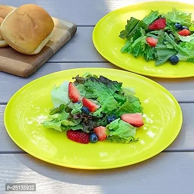 Food Grade  Office Or Home Multi Color (6 Plates) Microwave Safe and Unbreakable Round Dinner Plates (11 inch)-thumb4