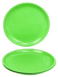 ANU**Microwave Safe Unbreakable Round Dinner Set Big Plates Set of 6 Small Plates Set of 6 s Katori, Made in India (Green Set of 12)-thumb2