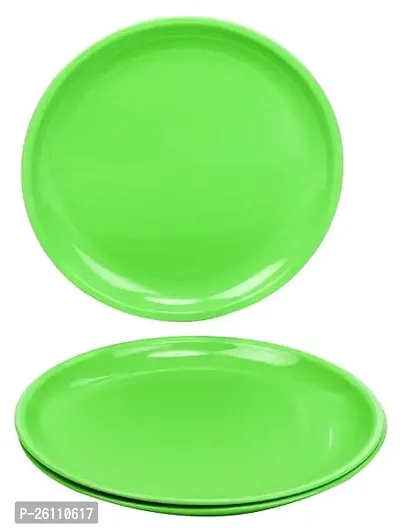 ANU**Microwave Safe Unbreakable Round Dinner Set Big Plates Set of 6 Small Plates Set of 6 s Katori, Made in India (Green Set of 12)-thumb4
