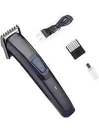 HTC. AT-522 Rechargeable Hair Clipper and Trimmer for Men Beard and Hair Cut (Black)-thumb1