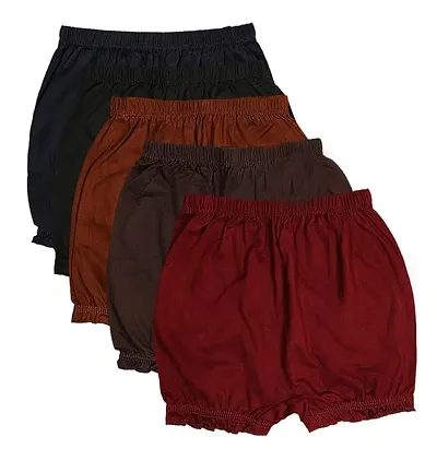 WOMENS GIRLS PLAIN BLOOMER PENTIES (PACK OF 4.PC)