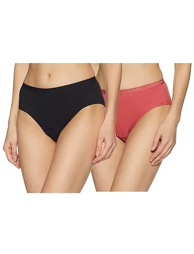 Classic Plain Hipsters Panty for Women Pack of 2