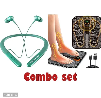 EMS Foot Massager With M-300 Hadphone Wireless in Ear Neckband with Up to 30 Hrs Playtime