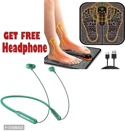 Foot Massager-Wireless Ems Massage Machine,Rechargeable,Portable  Headphones with Mic, 13mm Driver, Bluetooth V5.2, Dual Device Pairing