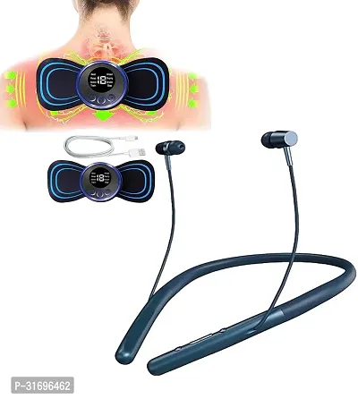 Bluetooth Earphones with 32H Playtime, Dual Pairing Neckband  Foot Massager-Wireless Ems Massage Machine