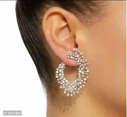 Silver Alloy  Drop Earrings  For Women-thumb0