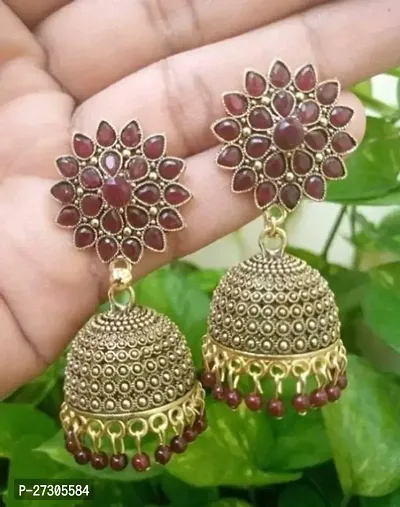 Elegant Brass Earrings For Women-thumb0