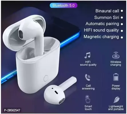 i12-TWS Bluetooth 5.0 Earphone True Wireless Sports Touch Earbuds with Noise Cancellation Low Latency - White-thumb3