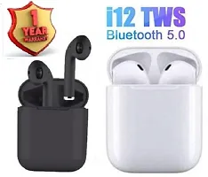 i12 Tws 5.0 Earphones Wireless Bluetooth latest Headset With Charging Box M52 Bluetooth Headset  (White, True Wireless)-thumb4