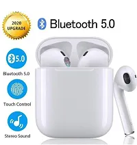 i-12 Earpods Bluetooth Wireless Earbuds Headset l Charging Case | Airdops Bluetooth Headset  (White, True Wireless)-thumb4