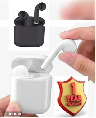 i12 tws earpods Bluetooth Headset_15 Bluetooth Headset  (White, In the Ear)