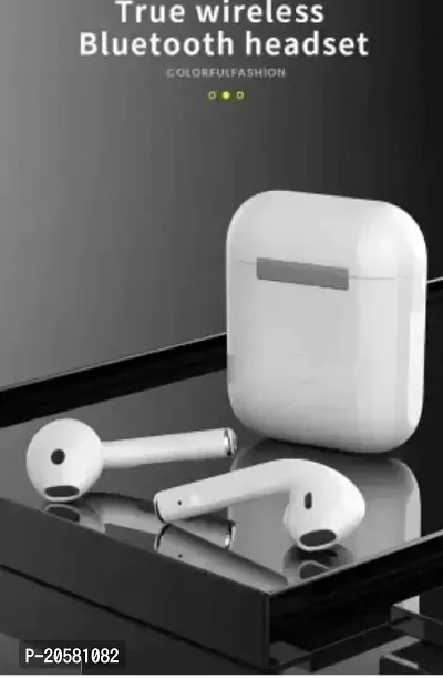i12 tws earpods Bluetooth Headset_07 Bluetooth Headset  (White, In the Ear)
