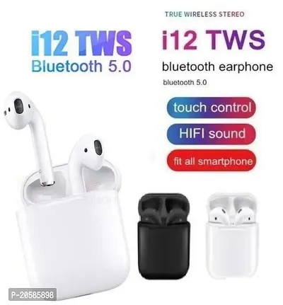 HEZOC  i12 tws earpods Bluetooth Headset_12 Bluetooth Headset  (White, In the Ear)
