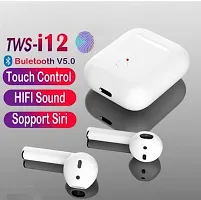 i12 tws earpods Bluetooth Headset_01 Bluetooth Headset  (White, In the Ear)-thumb3