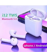 I12 TWS Audio Earpods Wireless Earbuds with 40H Playtime With In-Built Mic T-42 Bluetooth Headset  (White, True Wireless)-thumb4