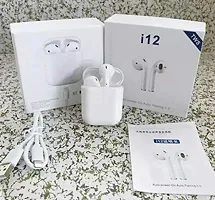 TWS I12 Earpods Bluetooth Wireless Earbuds Bluetooth Headset  (White, True Wireless)-thumb4