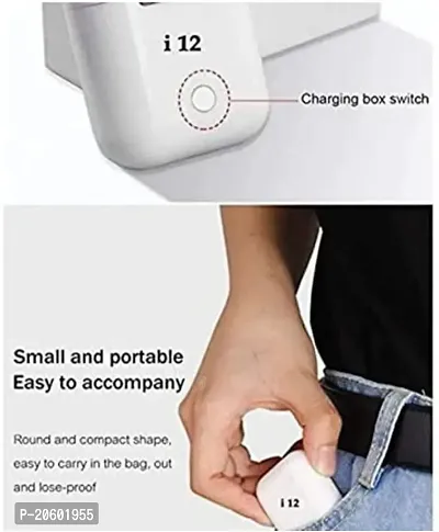 TWS i12 Earpods Bluetooth Wireless Earbuds Bluetooth Headset  (White, In the Ear)-thumb3