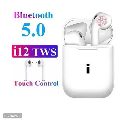 i12 TWS Earpods Bluetooth Headset True Wireless Earbuds C43 Bluetooth Headset  (White, True Wireless)
