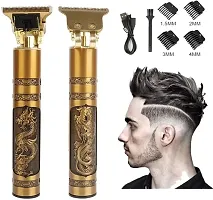 Trimmer Men Cordless Razor Professional Gold Dragon Style Electric USB Rechargeable T-Blade Trimmers for Beard, Hairs, Moustache Clippers with 4 Guide Combs-thumb4