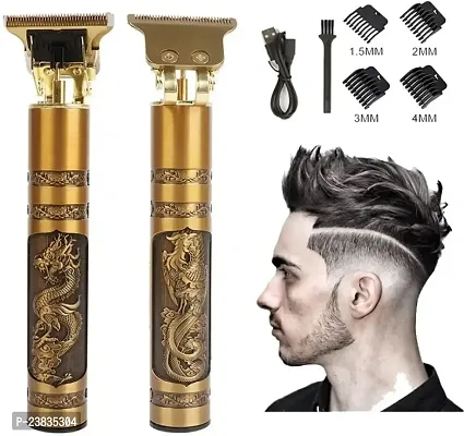 Trimmer Men Cordless Razor Professional Gold Dragon Style Electric USB Rechargeable T-Blade Trimmers for Beard, Hairs, Moustache Clippers with 4 Guide Combs-thumb5