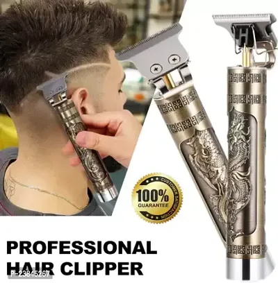 Professional Cordless Zero gapped ,Barber Detailer Trimmer, 0mm Outline Trimmer, Hair edger's Clippers Hair Trimmers, T Liners Clippers for Men , T Trimmer for Men, Vintage t9,  (Gold)