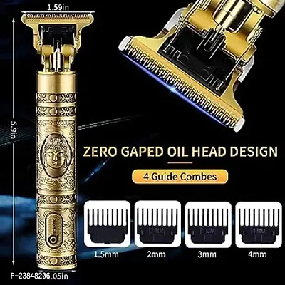 120 Minutes Durable T9 Rechargeable Cordless Close Cutting T-Blade Trimmer  hair clippers for men professional, Men Hair Cutting Machine (2, Bronze)-thumb2